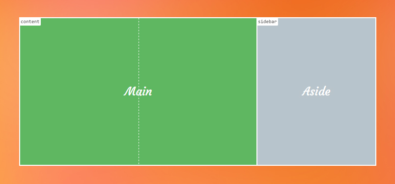 Single row grid with two columns.